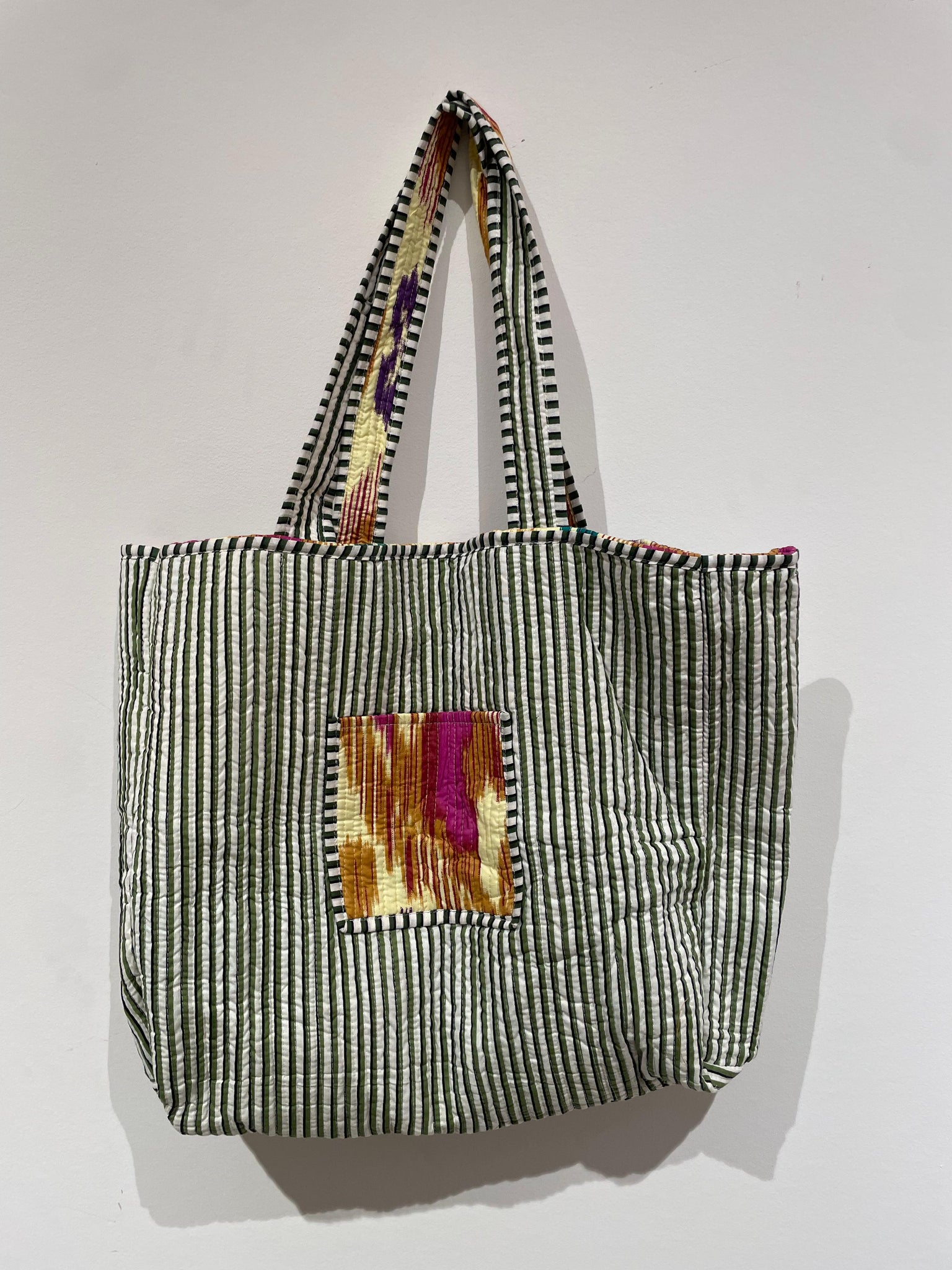 Reversible Cotton Tote Bag- Ikat