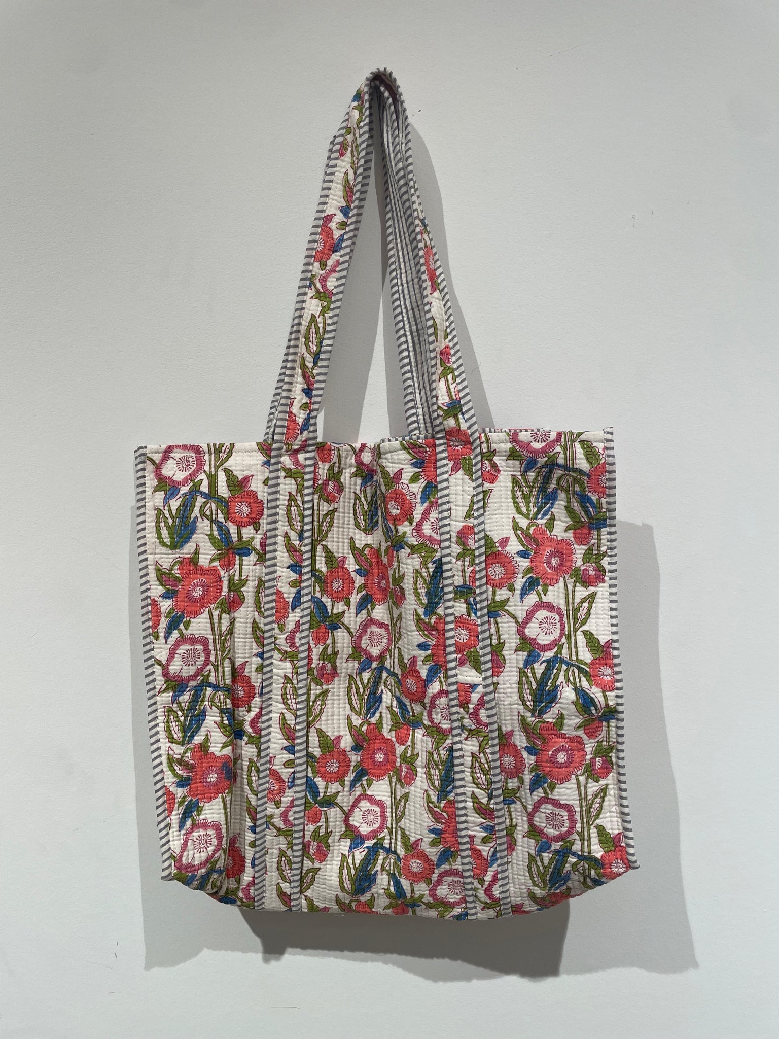 Reversible Cotton Tote Bag- Floral