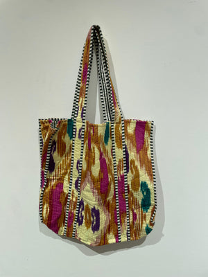 Reversible Cotton Tote Bag- Ikat