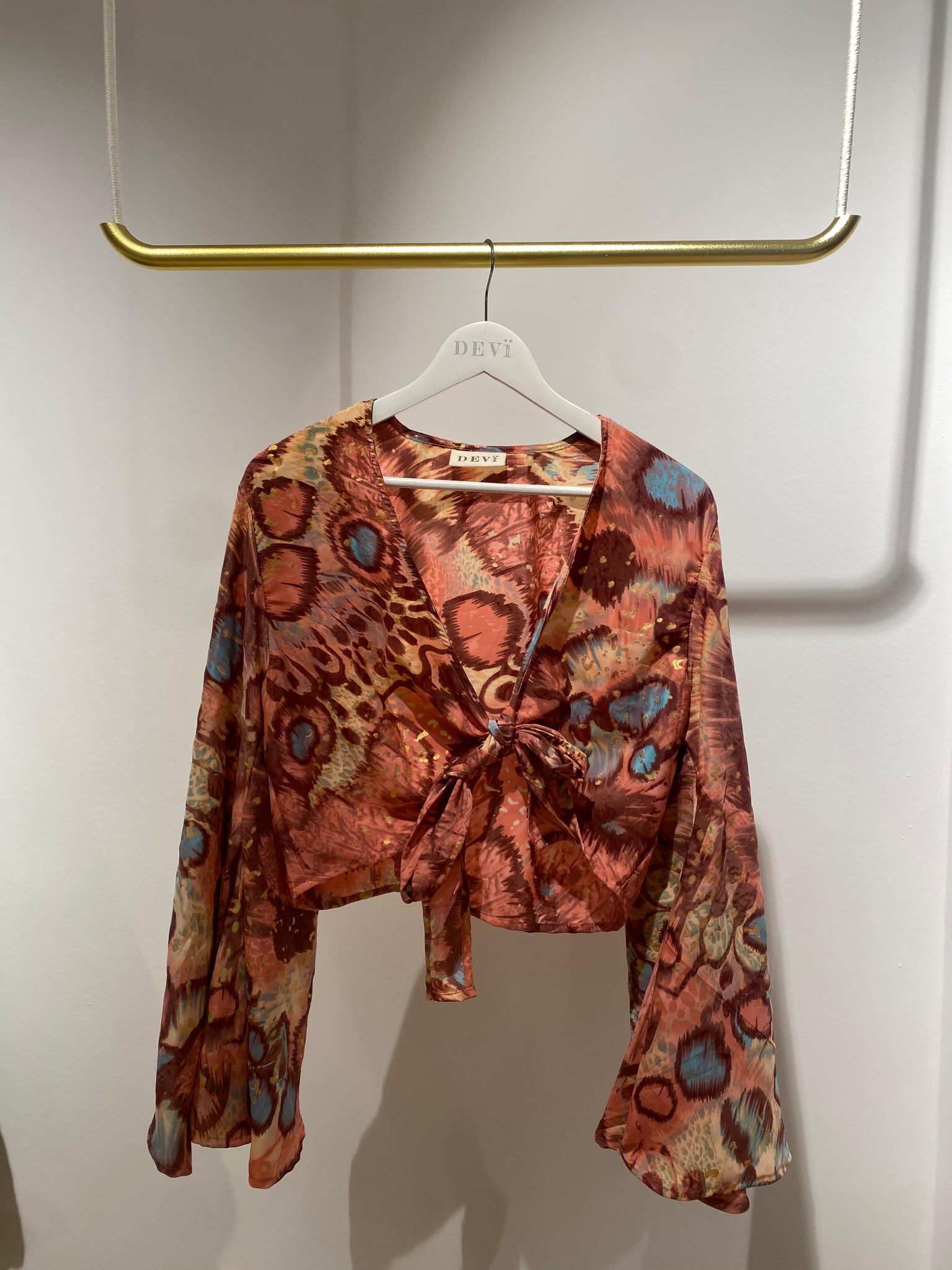 Butterfly Wrap Top - Sunset Savanna