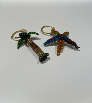 Festive Beaded Earrings- Tropics