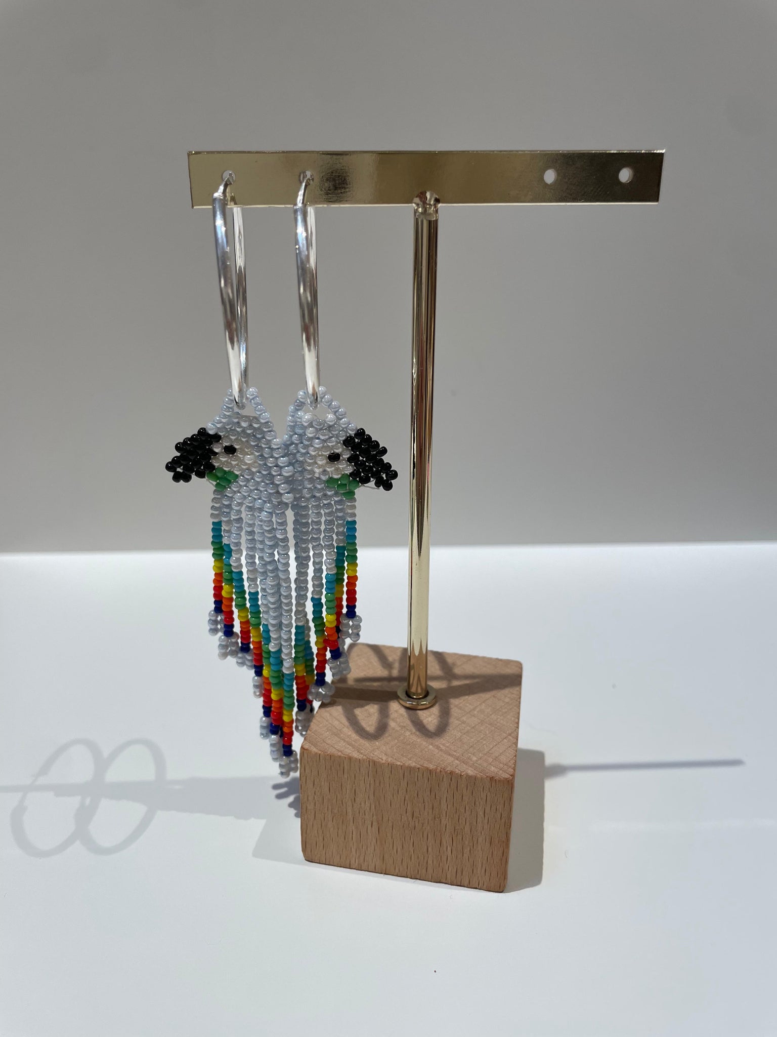 Festive Beaded Earrings- Birdie