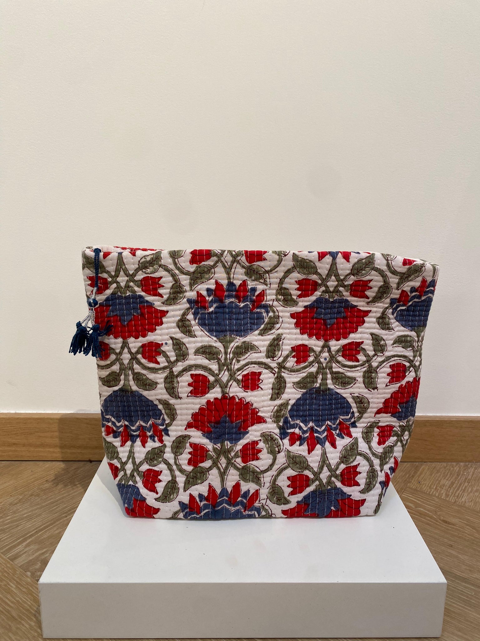 Maya Blockprint Pouch - Summer breeze