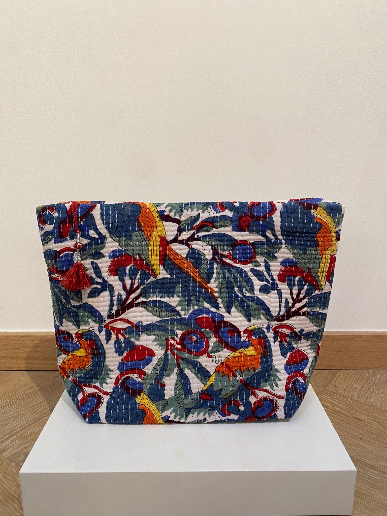 Maya Blockprint Pouch - Tropics