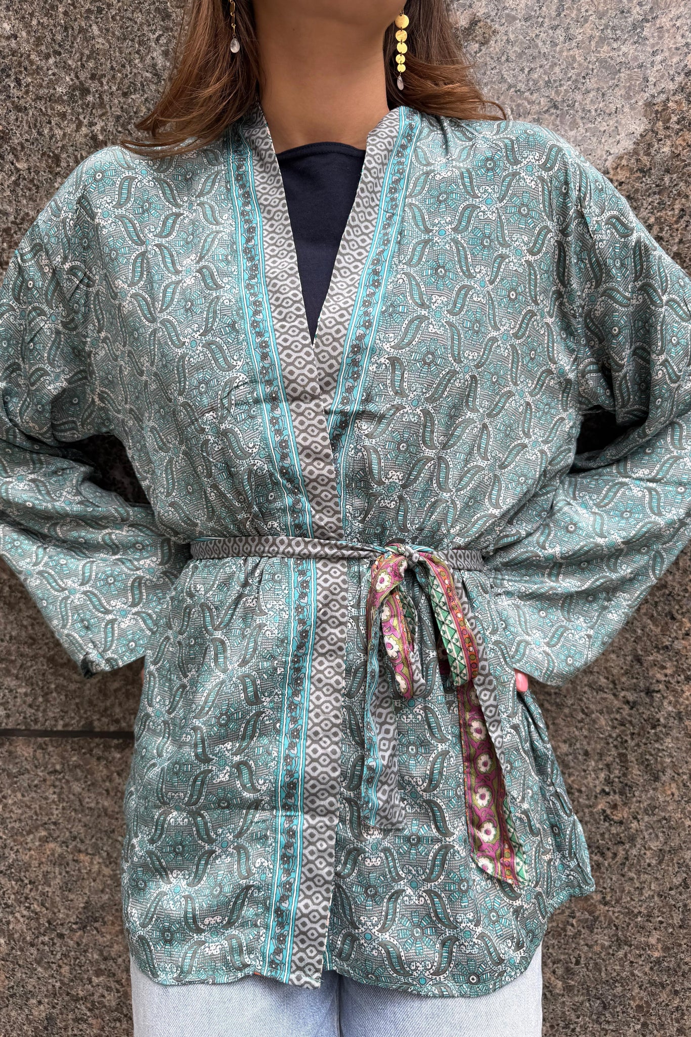 Babou short Kimono - Ocean drop