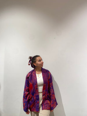 Reversible Kimono - Ruby Orchid