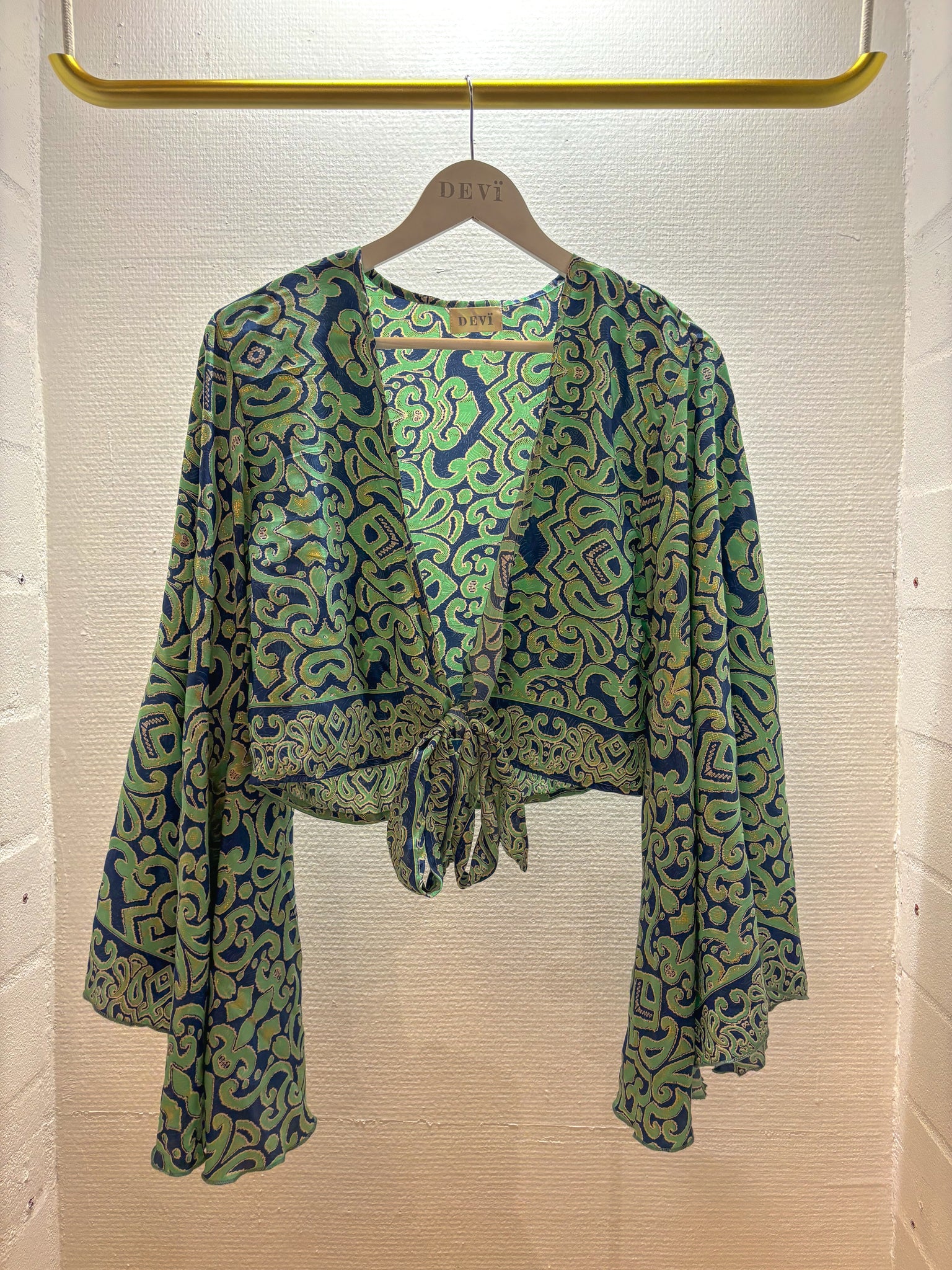 Butterfly Wrap Top - Turquoise