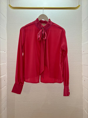 Neutral Catherine Blouse - Hot Pink