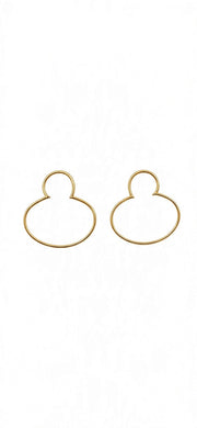 Small Gold Shape Earrings Pair