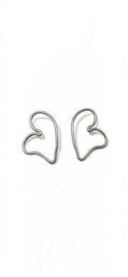 Small Silver Shape Earrings Pair