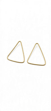 Big Gold Shape Earrings Pair