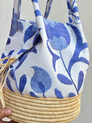 Leila Bag - White and Blue