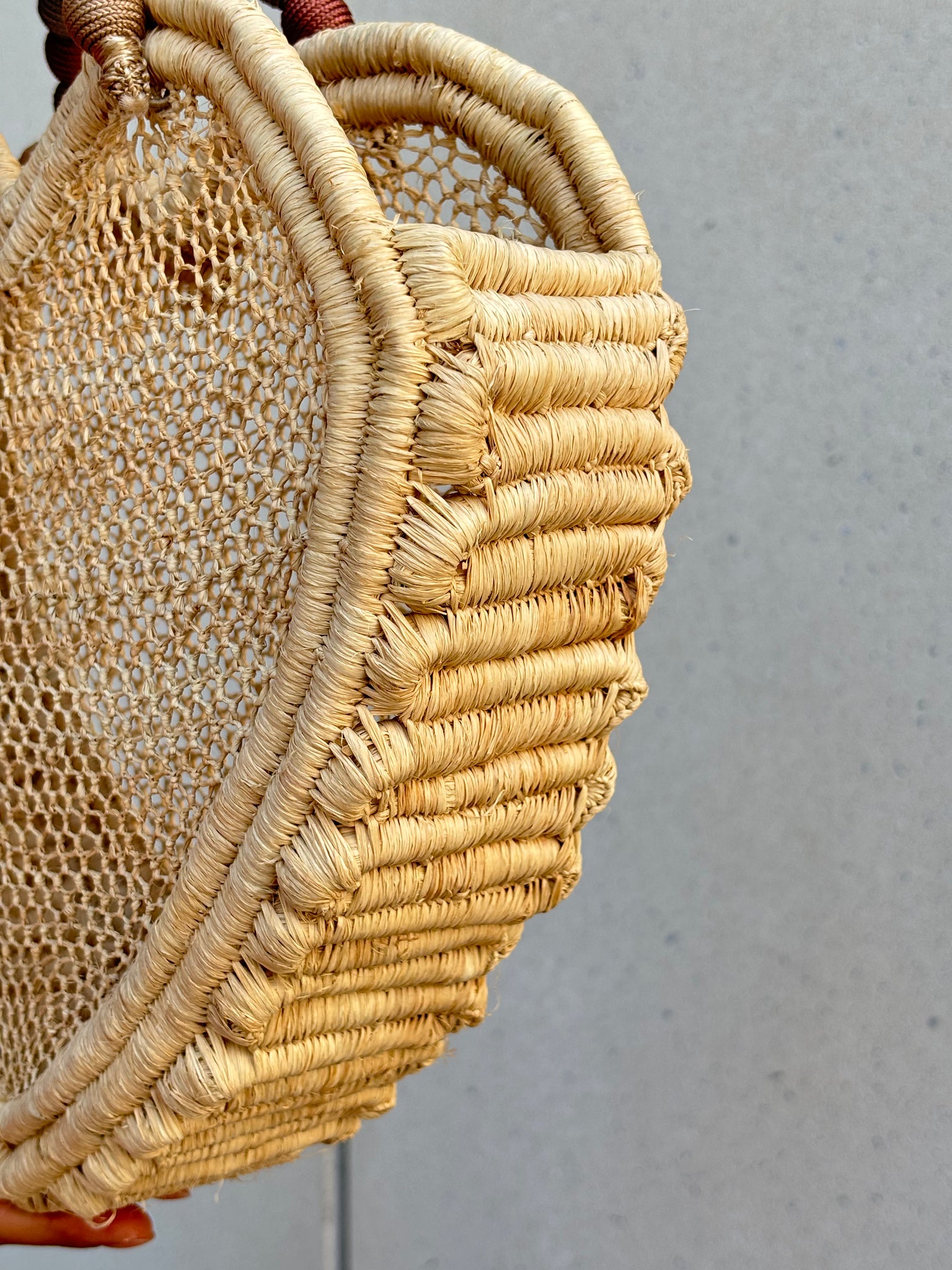 Raffia Heart Bag - Big