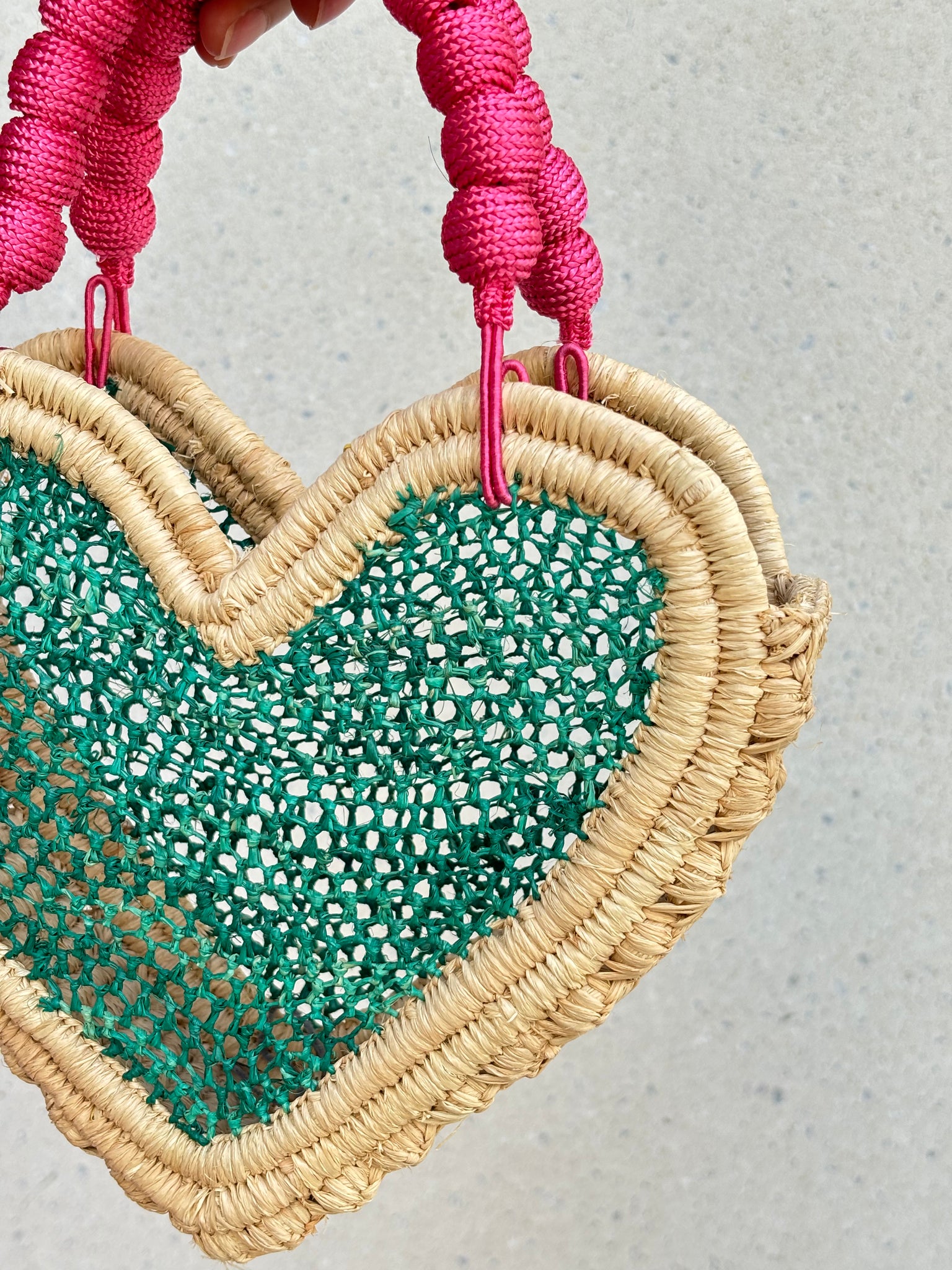 Raffia Heart Bag - Small