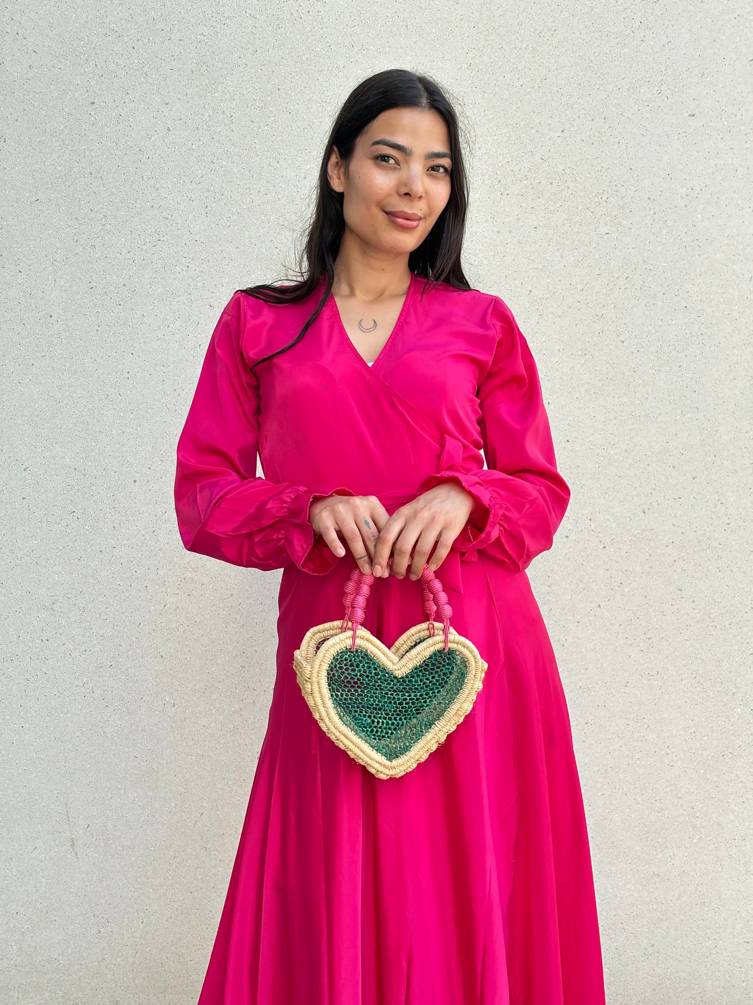 Raffia Heart Bag - Small