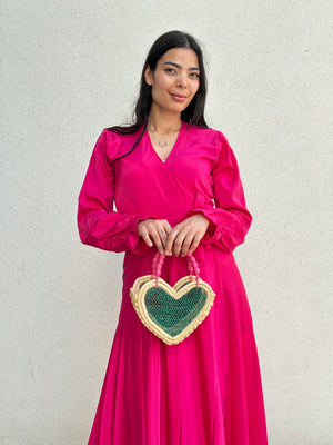 Raffia Heart Bag - Small