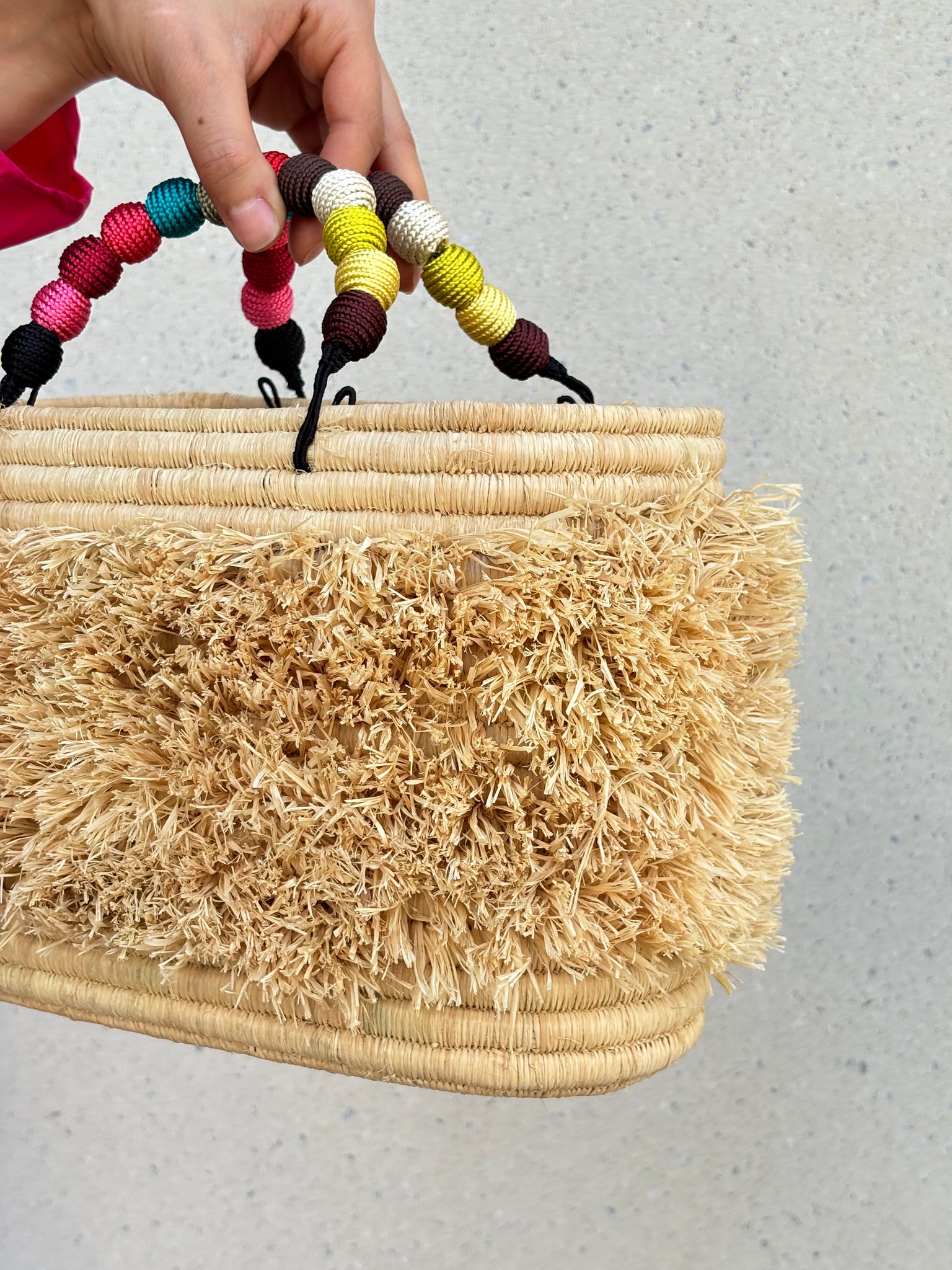 Wild Raffia Bag - Wide Oval