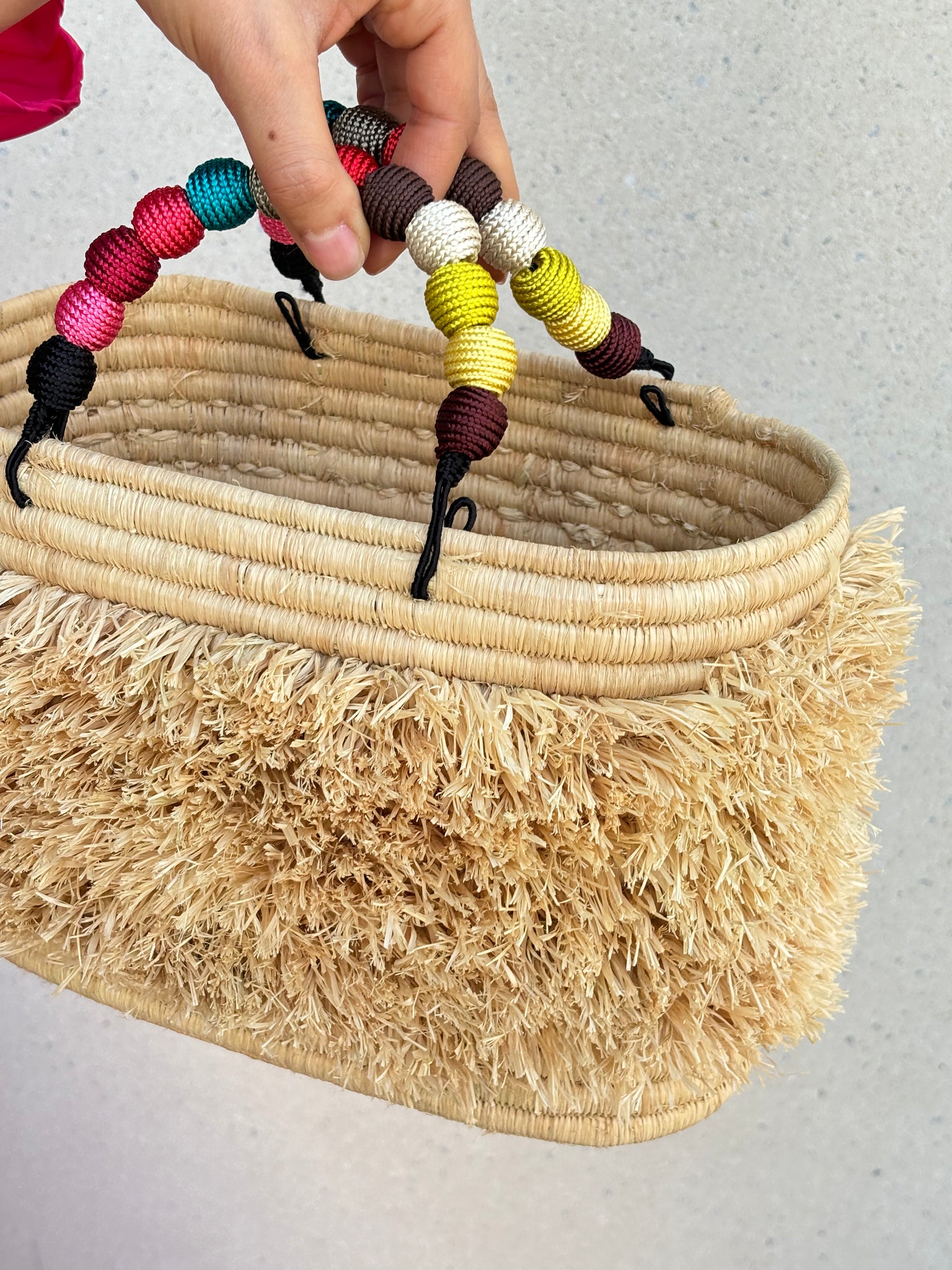 Wild Raffia Bag - Wide Oval