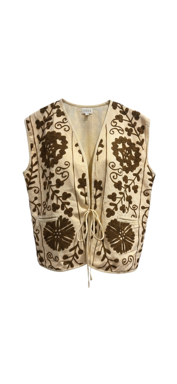 Suzani Love Letter Round Gilet