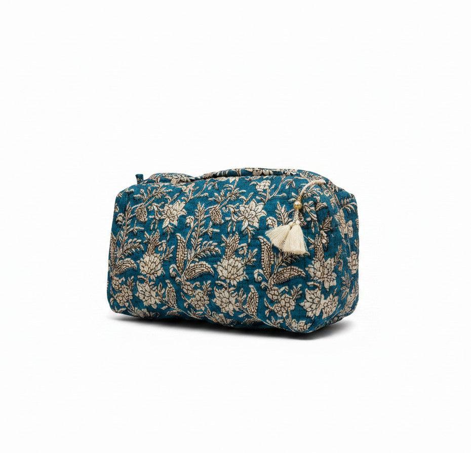 Cotton Sandra Blockprint Pouch