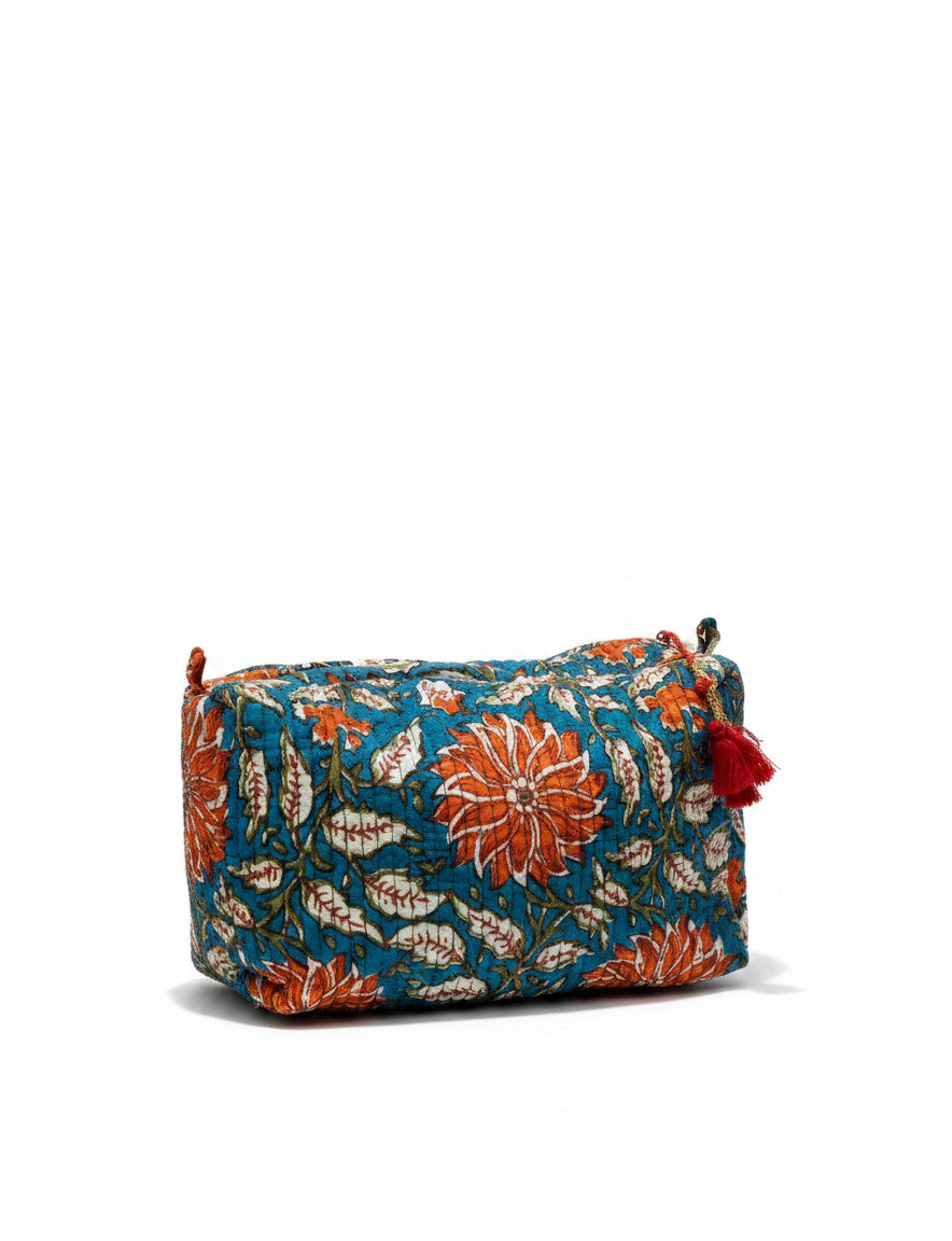 Cotton Sandra Blockprint Pouch
