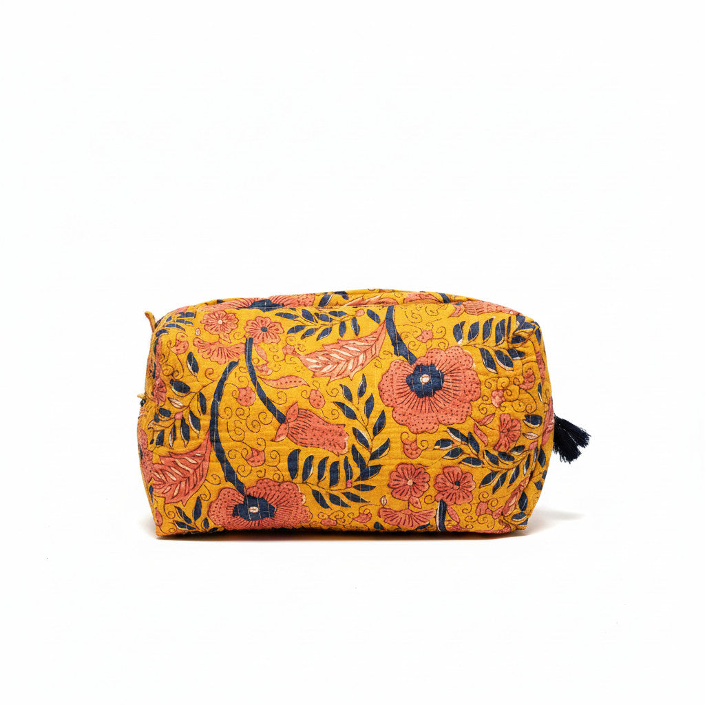 Cotton Sandra Blockprint Pouch