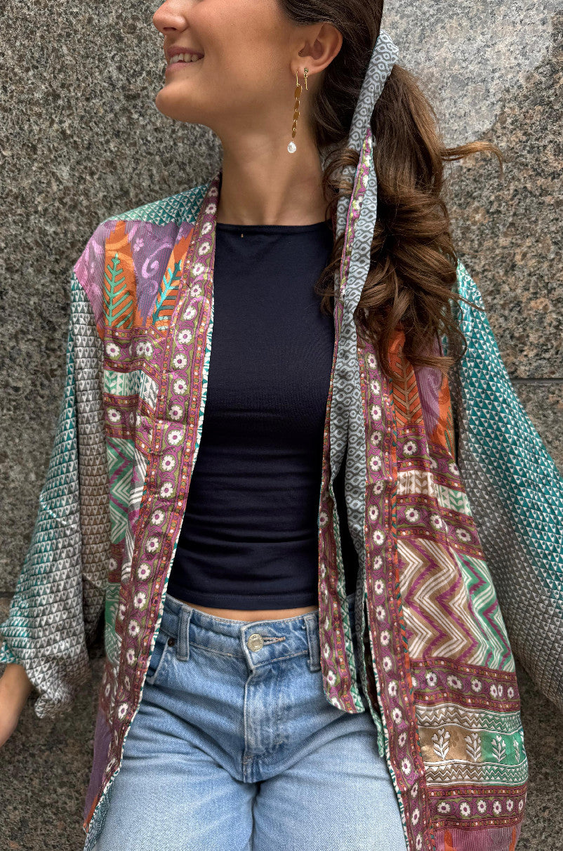 Sari Luna Reversible Kimono Short