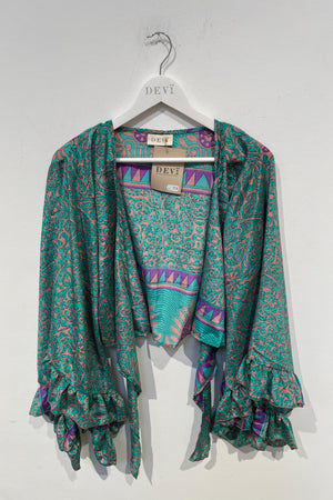 Damal Wrap Top - Turquoise