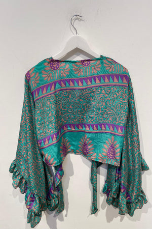 Damal Wrap Top - Turquoise
