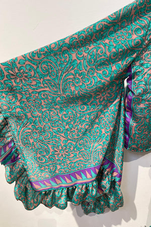 Damal Wrap Top - Turquoise