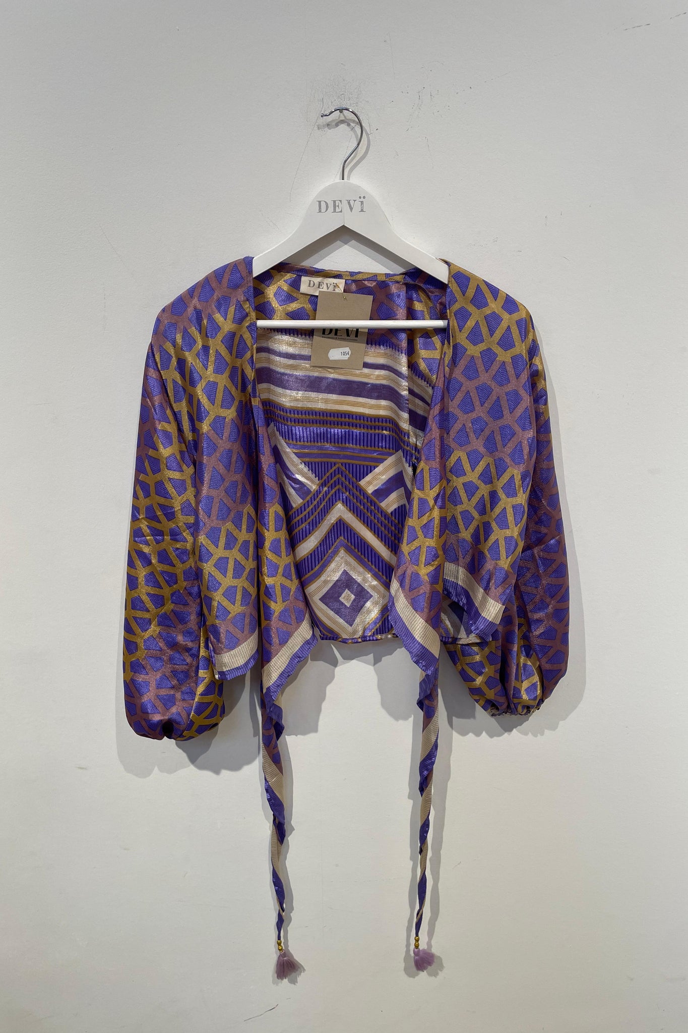 Elastic Wrap Top - Purple touch