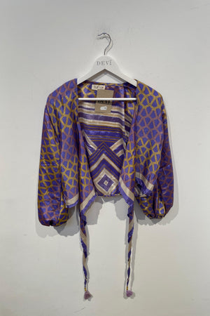 Elastic Wrap Top - Purple touch