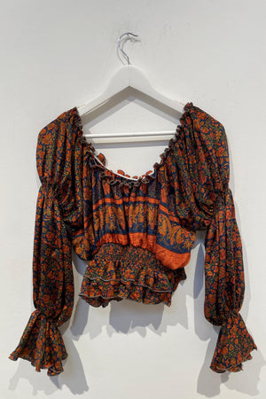 Nora top - Pumpkin spice - S/M