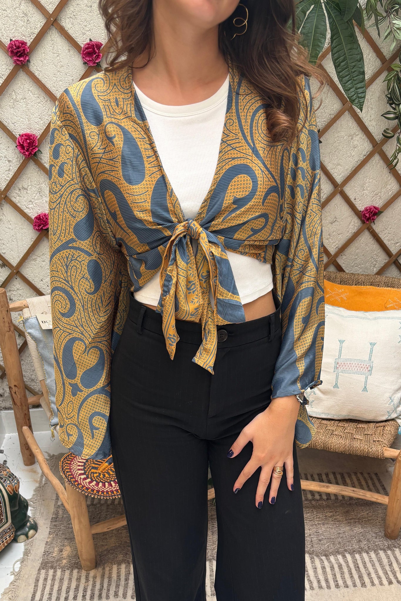 Butterfly Wrap Top - Desert Dusk