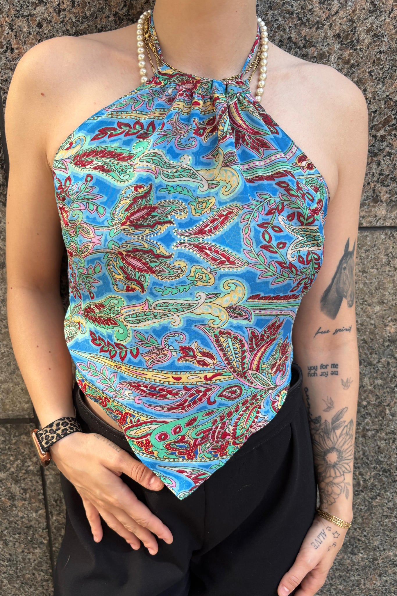 Freya Top - Bohemian Blue