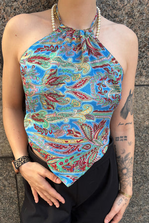 Freya Top - Bohemian Blue