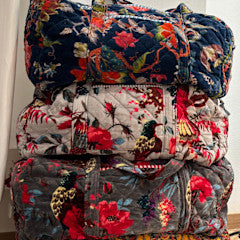 Velvet/Cotton Travel Bag